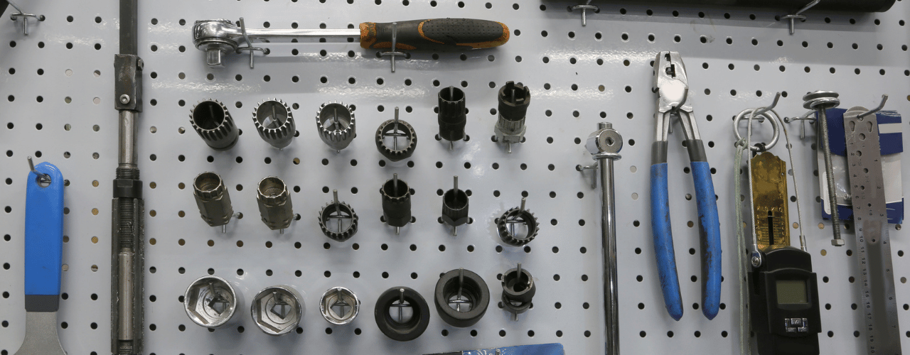 pegboard accessories for creating efficient, well-organised displays and workspaces