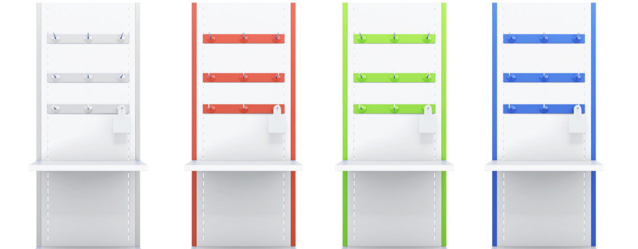 Stylish pegboard accessories in store