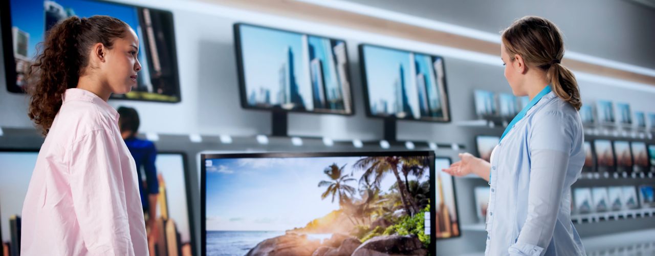 Replica TV in Retail Store Display